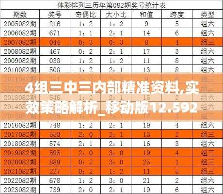 4组三中三内部精准资料,实效策略解析_移动版12.592
