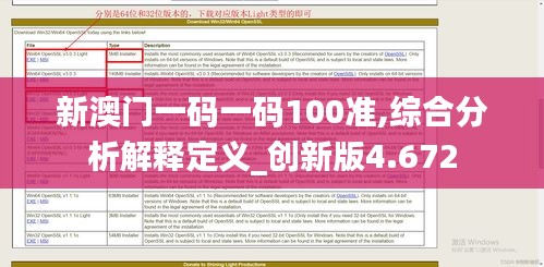 新澳门一码一码100准,综合分析解释定义_创新版4.672