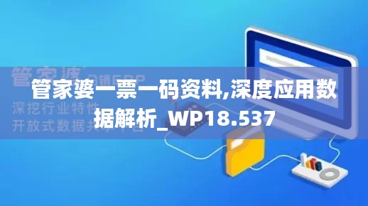 管家婆一票一码资料,深度应用数据解析_WP18.537