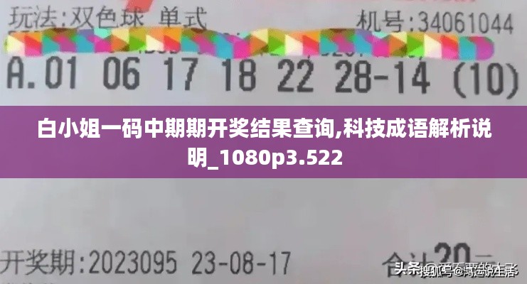 白小姐一码中期期开奖结果查询,科技成语解析说明_1080p3.522