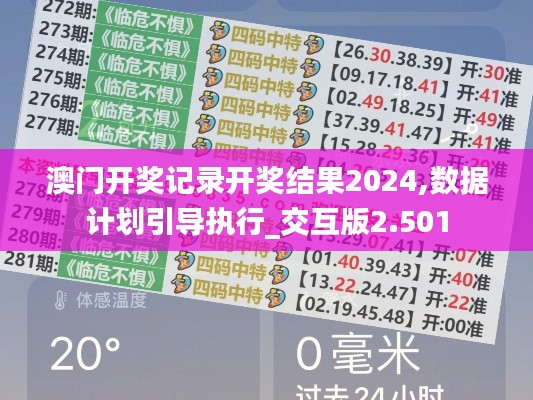 澳门开奖记录开奖结果2024,数据计划引导执行_交互版2.501