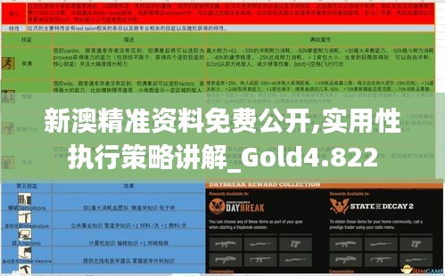 新澳精准资料免费公开,实用性执行策略讲解_Gold4.822