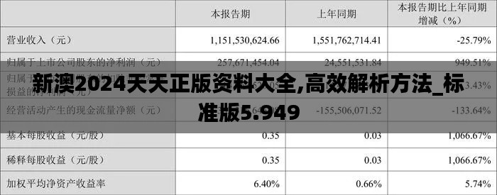 新澳2024天天正版资料大全,高效解析方法_标准版5.949
