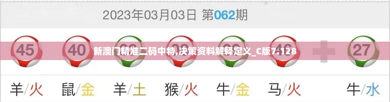 新澳门精准二码中特,决策资料解释定义_C版7.128