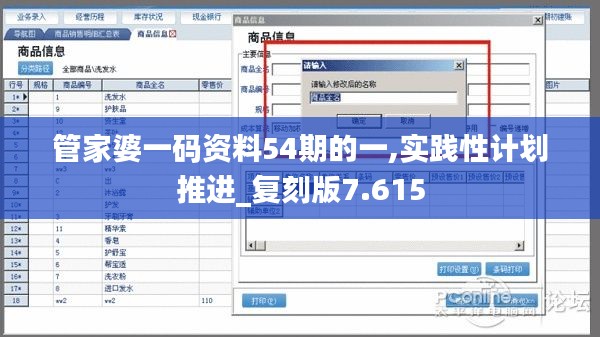 管家婆一码资料54期的一,实践性计划推进_复刻版7.615